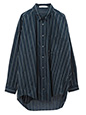 ストライプロングシャツ| 気温10度　服装