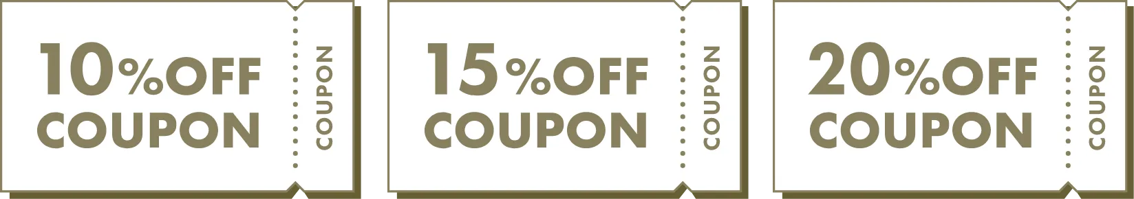 10%offクーポン 15%offクーポン 20%offクーポン