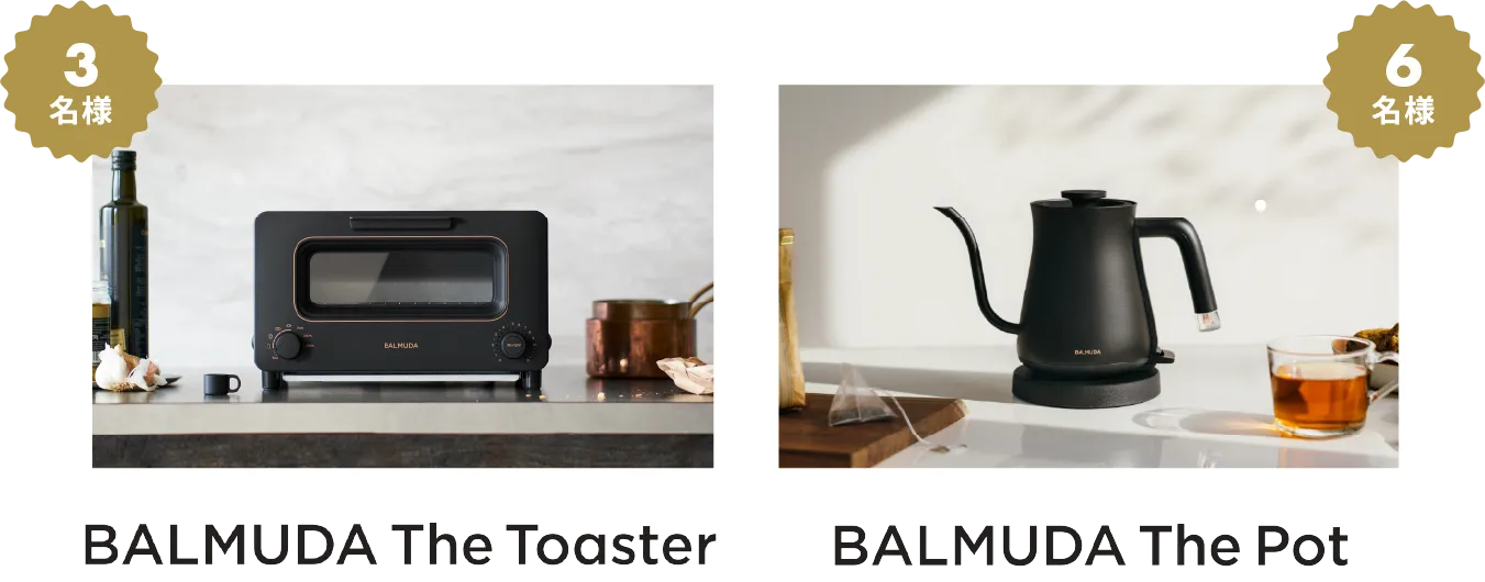 プレゼントされるbalmudaのおしゃれ家電の一覧