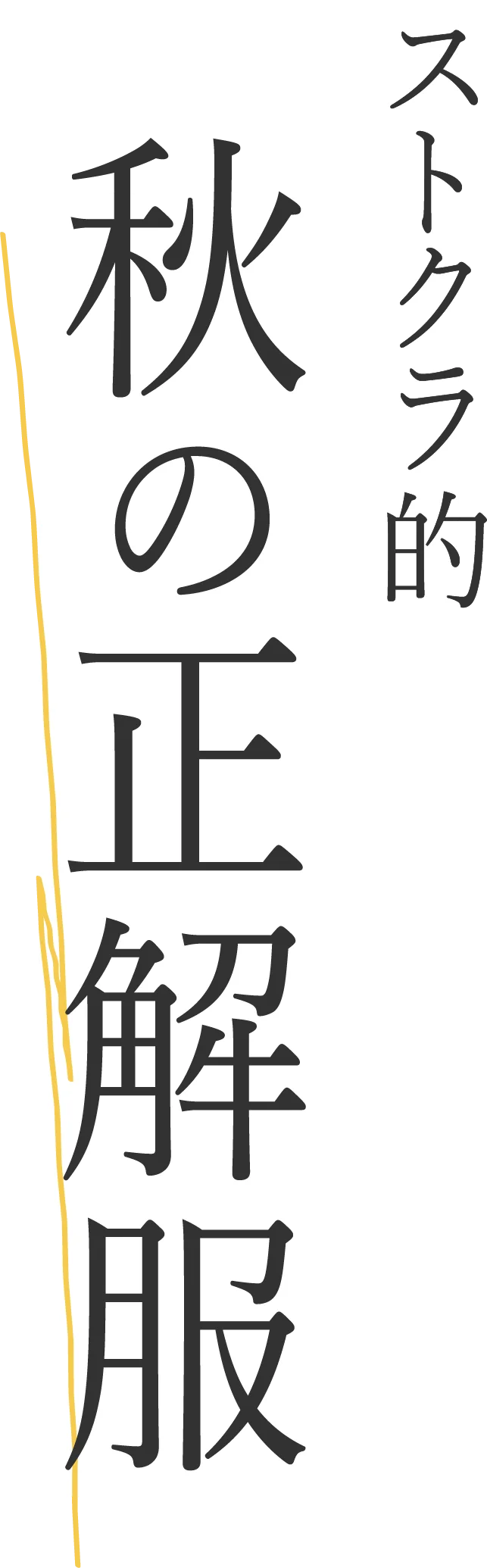 大人の秋はコレだけでいい ストクラ的秋の正解服