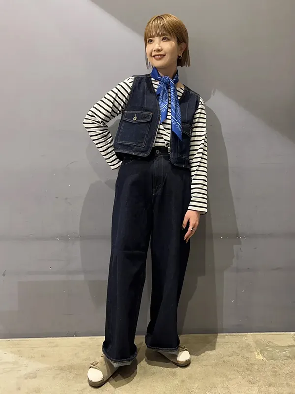 デニムとマッチしフレンチシックな洒落感を出せるバスクロンT | 17度 服装