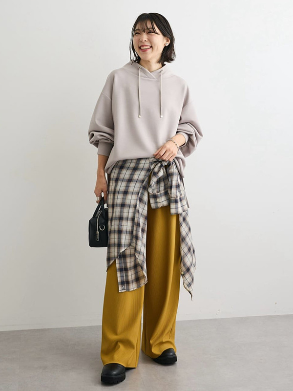 カラーとチェックでカジュアルコーデを一気に秋仕様に | 17度 服装