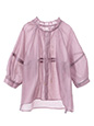 バルーンスリーブシアーシャツ | 23度 服装