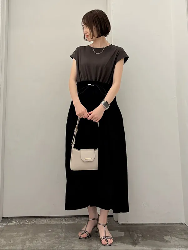 1枚で着映えてストレスなしのドッキングデザインワンピース | 28度服装