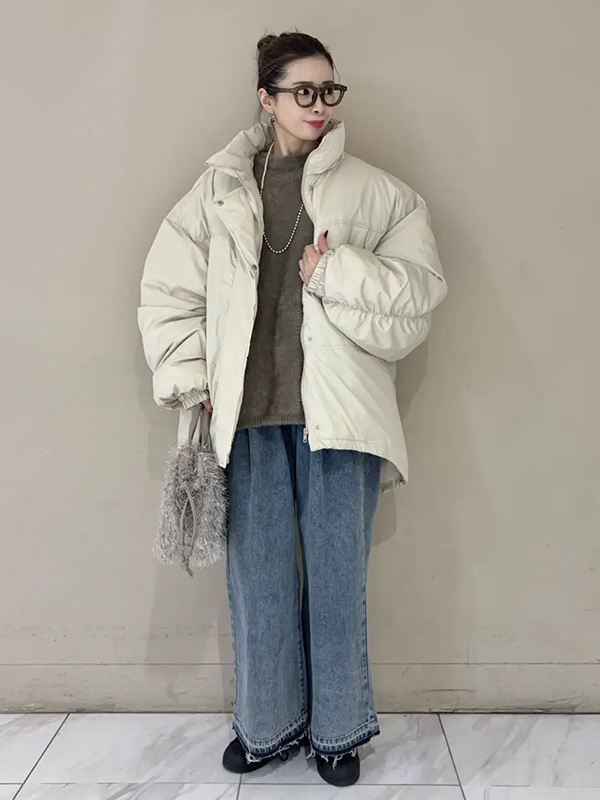 旬なボリュームアウター×ニットの最強あったかスタイル | 8度 服装