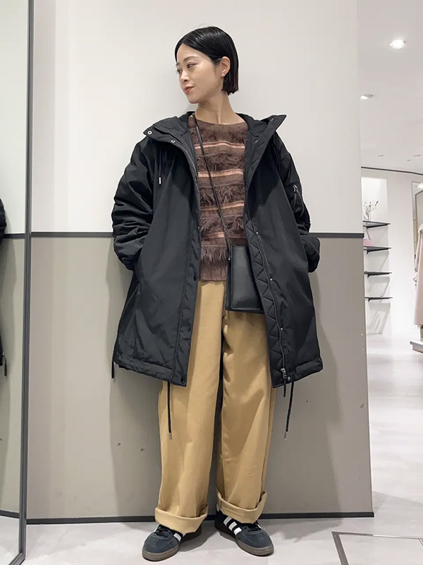 注目のワークテイストを取り入れたカジュアルな休日コーデ | 冬服 レディース