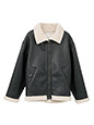ボアフェイクレザーブルゾン | 冬服 レディース