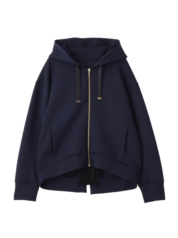 バックプリーツZIPフーディー