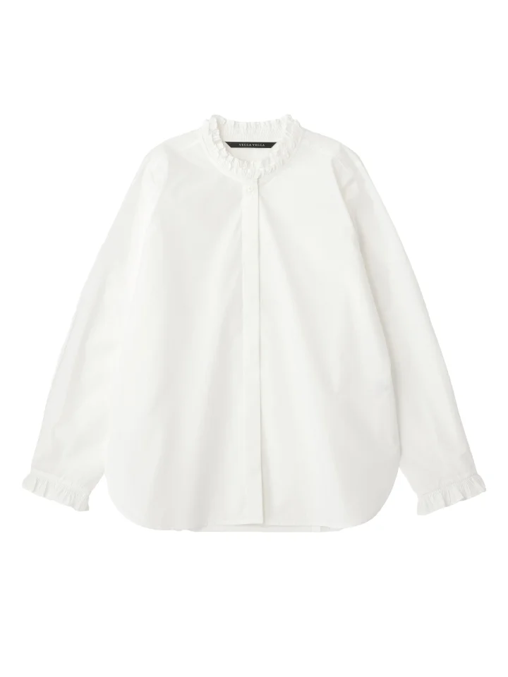 イージーケアフリルカラーシャツ