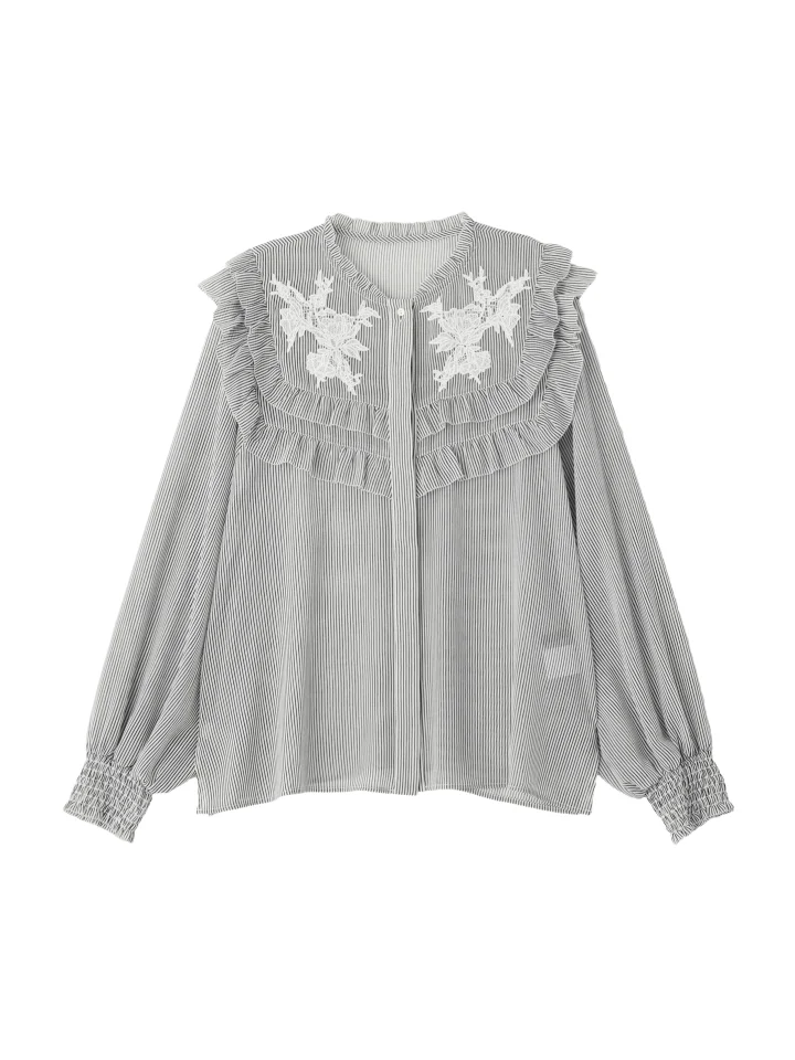ラッフルレースブラウス