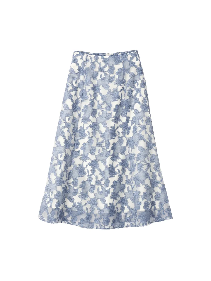 シアーレース柄マーメイドスカート