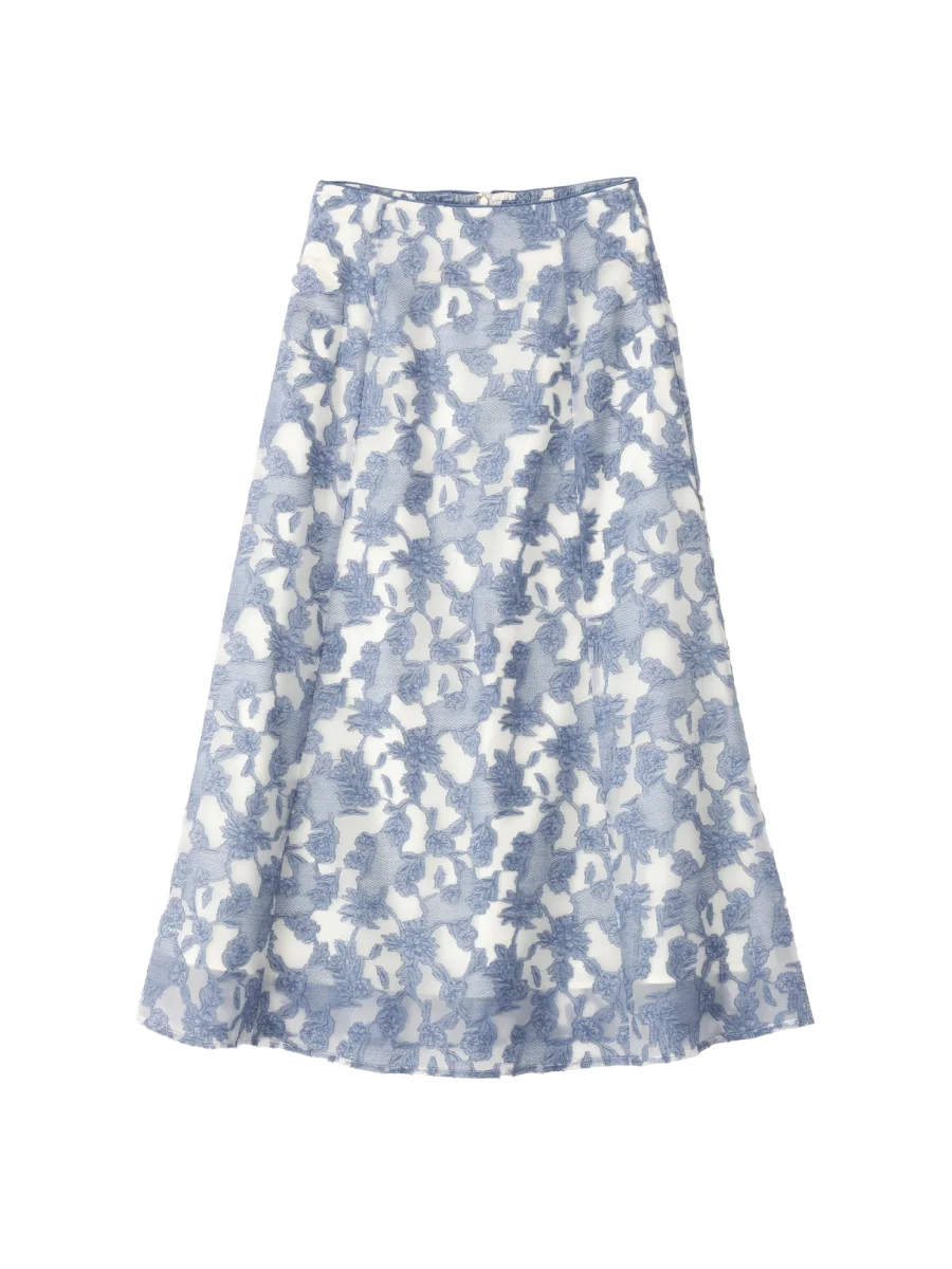 シアーレース柄マーメイドスカート