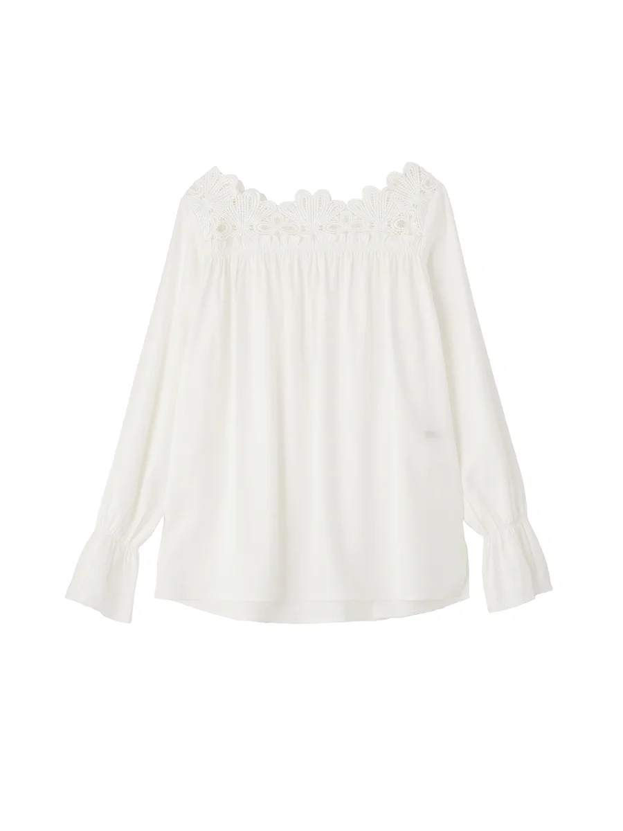 フラワーレースブラウス