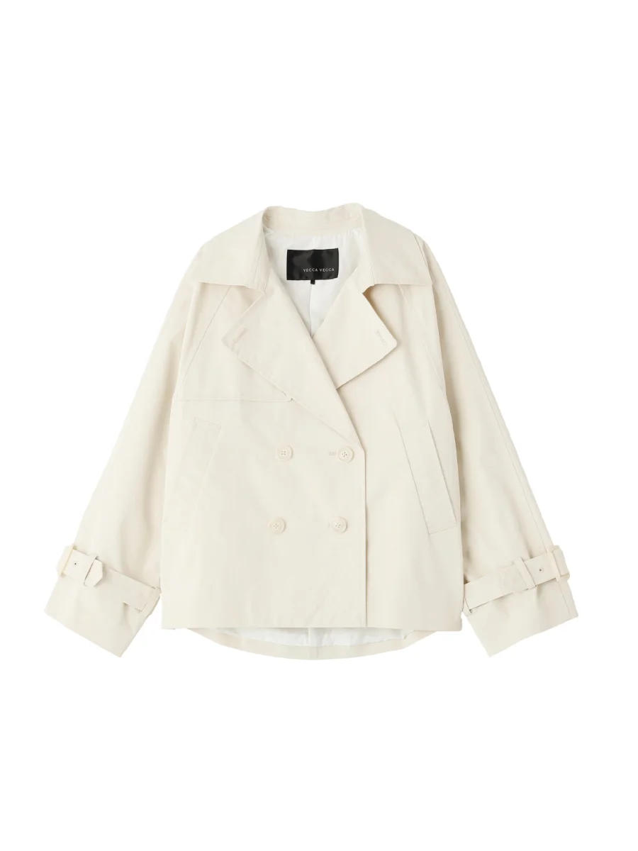 レースMIXショートトレンチコート