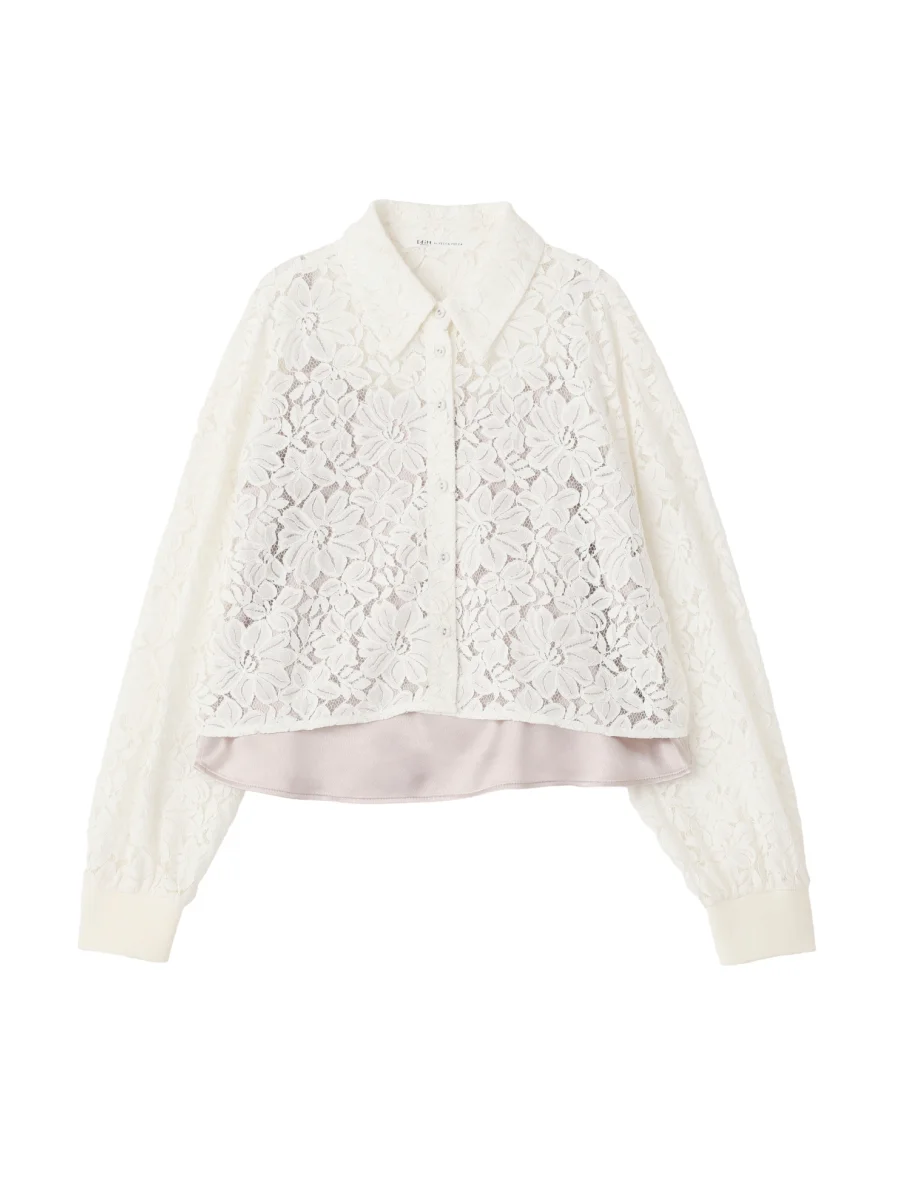 [2点SET]キャミレイヤードレースシャツ