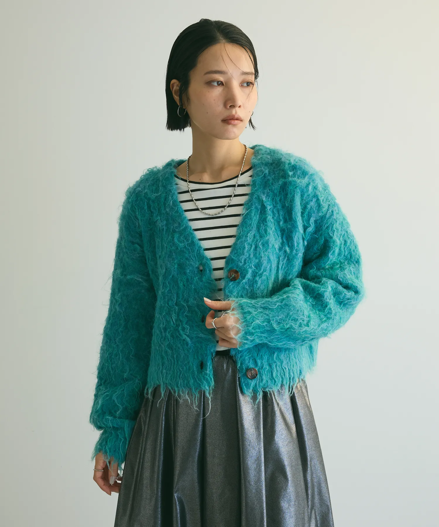 a.シャギーショートカーディガン | PRE ORDER 10%OFF Campaign