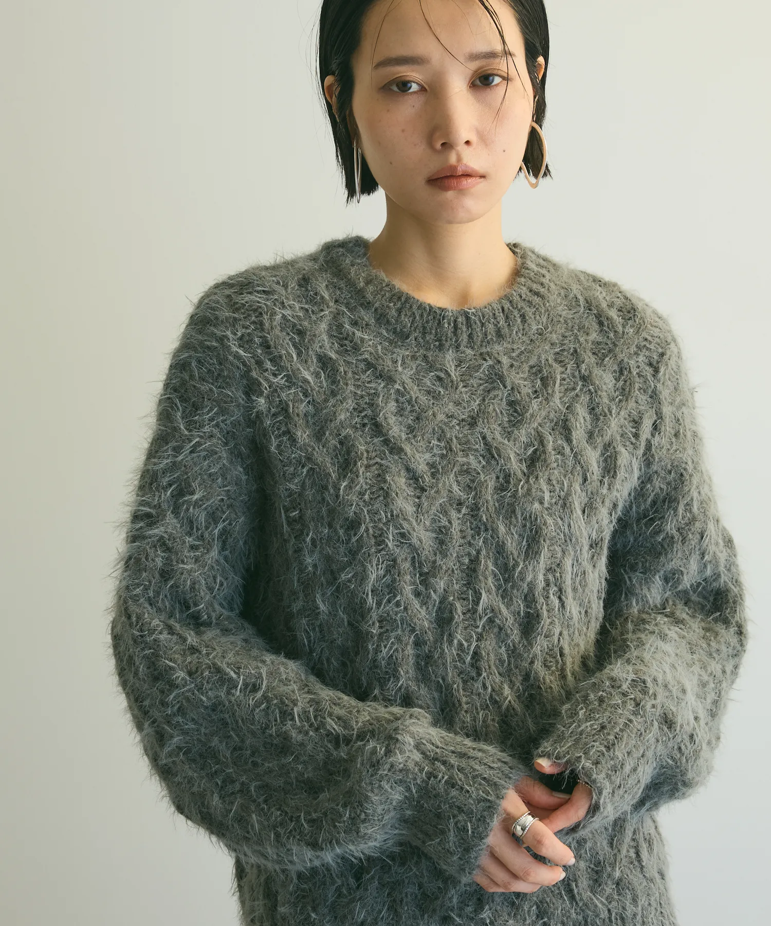 a.シャギーケーブルニット | PRE ORDER 10%OFF Campaign