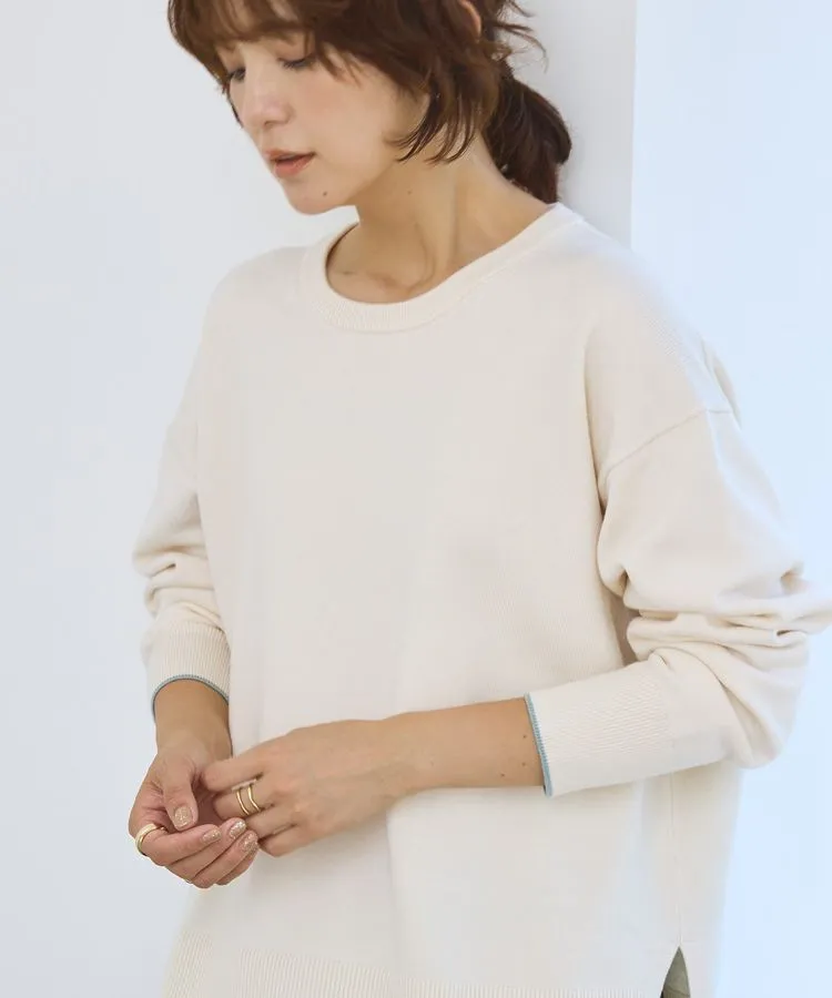 バイパチクルーネックニットプルオーバー