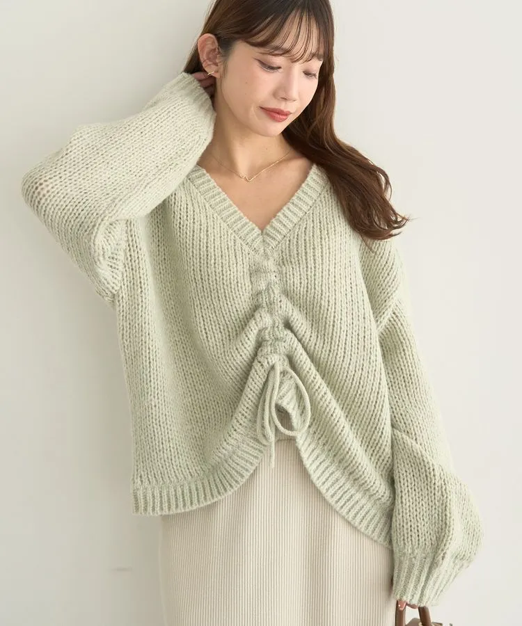 フロントシャーリングニットプルオーバー