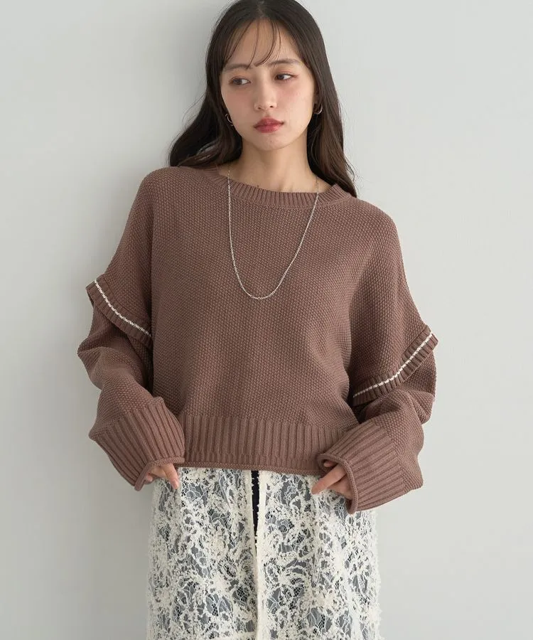 アンチピリングC/A選べる丈配色ニット