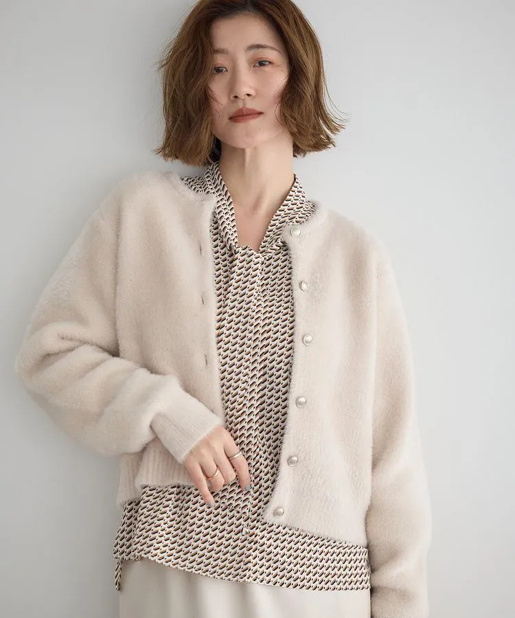 金釦ジャケットライクニットカーディガン