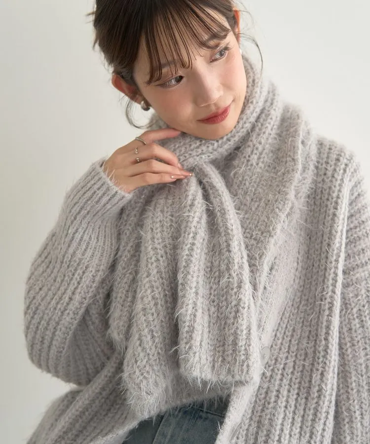 カラーミックスシャギーマフラー