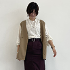 横山裕子 | カーキ コーデ 着こなし