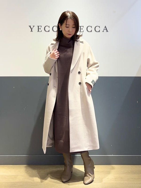 シュッとしたIラインで スッキリと|ワンピースコーデ 冬