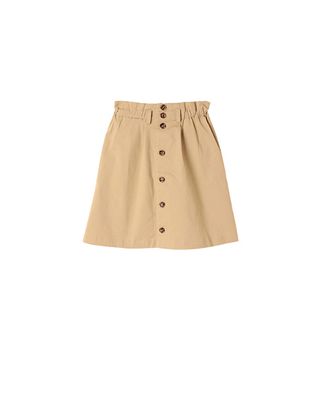 ツイルスカート｜秋らしいチェック柄のシャツとロングスカートで親子リンクコーデ