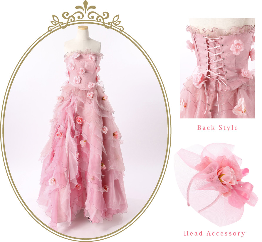 TGC 東京ガールズコレクション ドレス ラメグラデーションピンクドレス