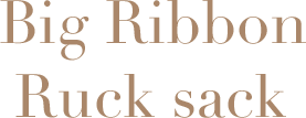 Big RIbbon Ruck sack