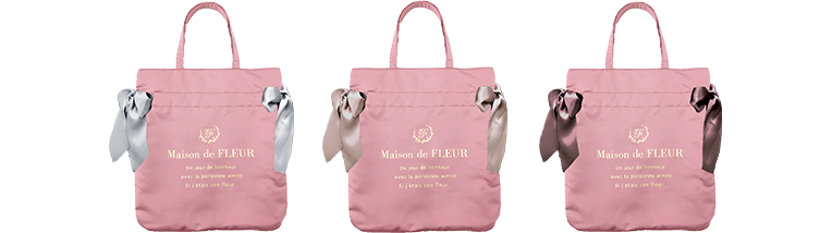 ピンク 通販限定受注生産 セミオーダー ダブルリボントート Maison de FLEUR メゾン ド フルール